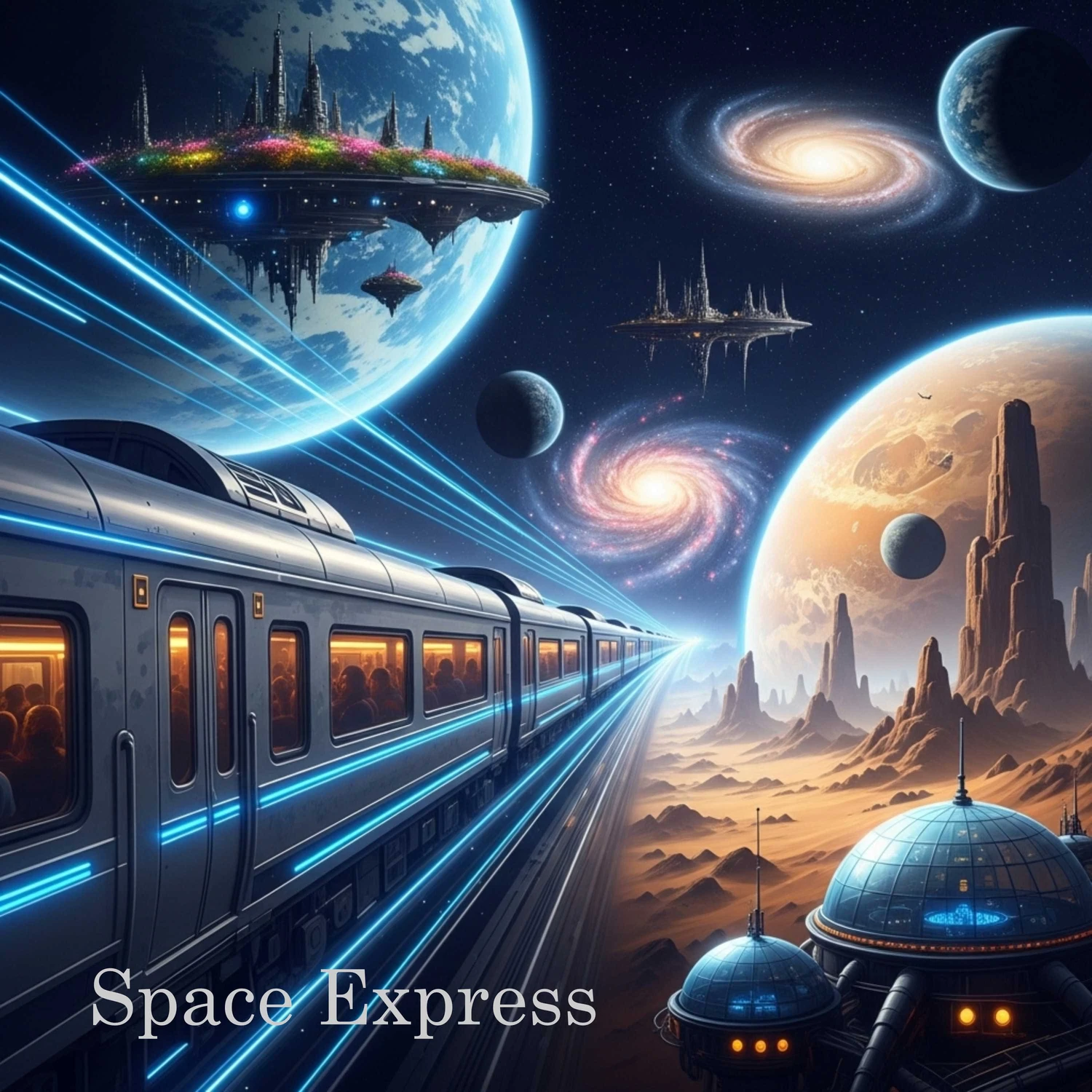 Обложка инструментальной композиции «Space Express» от Виктора Кирея